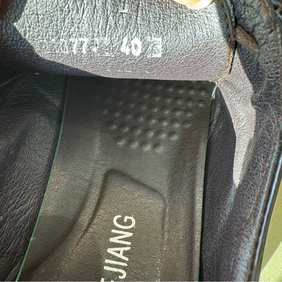 YangXieJiang Patent Leather Two Tone Brown Men's Derby Shoes Size 40 EU / 7.5 US - Picture 8 of 11